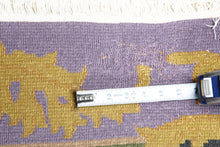 4x6 Black Needlepoint Hand Woven 100% Wool Oriental Area Rug