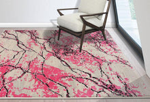 Pink Beige Black Color Polypropylene Lightning Modern & Contemporary Persian style rugs.