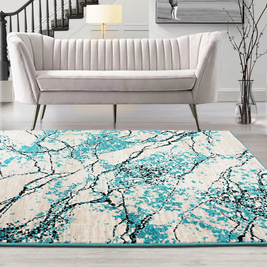 Multi Size Multi Color Lightning Polypropylene Modern & Contemporary Oriental Area Rug