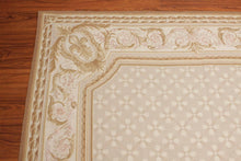 Hand Woven Aubusson 100% Wool Traditional Oriental Area Rug Beige 5'11" x 8'7" - Oriental Rug Of Houston