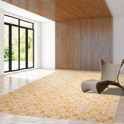 10' x 14' Hand Woven Dhurry/ Kilim Flatweave 100% Wool Dhurry Modern & Contemporary Oriental Area Rug Beige, Gold Color - Oriental Rug Of Houston
