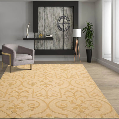 5' 6''x7' 5'' Hand Knotted Soumak 100% Wool Traditional Oriental Area Rug Pale Gold Color - Oriental Rug Of Houston