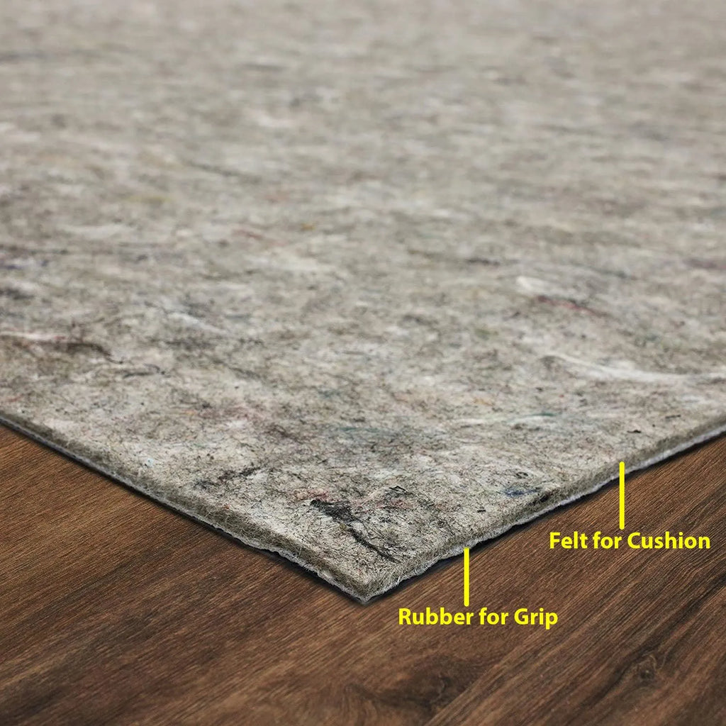 Multi Sizes LoomBloom Dual Surface Felt & Rubber Non-Slip Backing Rug ...
