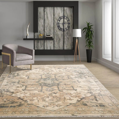 Multi Sizes Beige, Tan Hand Knotted Muted Turkish Oushak 100% Wool Arts and Craft Traditional Oriental Area Rug - Oriental Rug Of Houston
