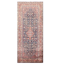 4'7" x 11'2" Hand Knotted Traditional 100% Wool Runner Oriental Area Rug Navy - Oriental Rug Of Houston
