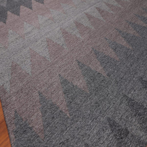 5' x 7' Handmade Geometric Graphic Wool Modern Flatweave Area Rug Gray - Oriental Rug Of Houston