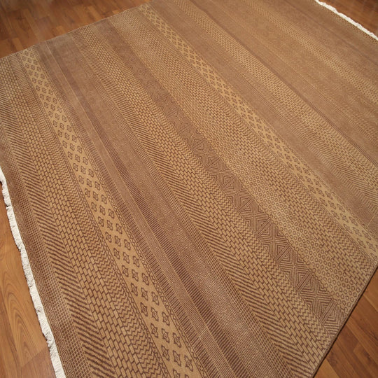 Traditional Hand knotted Area Rug 100% New Zealand wool New Brown 9' x 12'