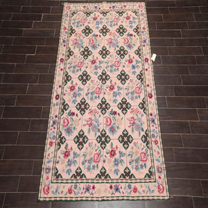 5'9" x 8'9" Hand Woven Traditional French Aubusson Needlepoint Area Rug Apricot - Oriental Rug Of Houston