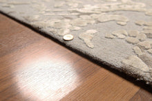 Hand knotted S. fine wool & silk Area rug Modern Designer Chocolate Brown 8' x 10' - Oriental Rug Of Houston