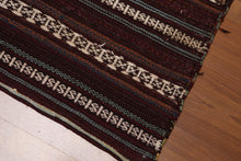 3'8" x 4'8" Hand Woven Afghani Tribal Kilim 100% Wool area rug Rust - Oriental Rug Of Houston