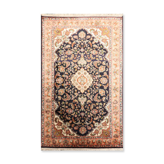 Persian Oriental Area Rug Hand Knotted 100% Silk Traditional Kashan 400 KPSI (3'2"x5')