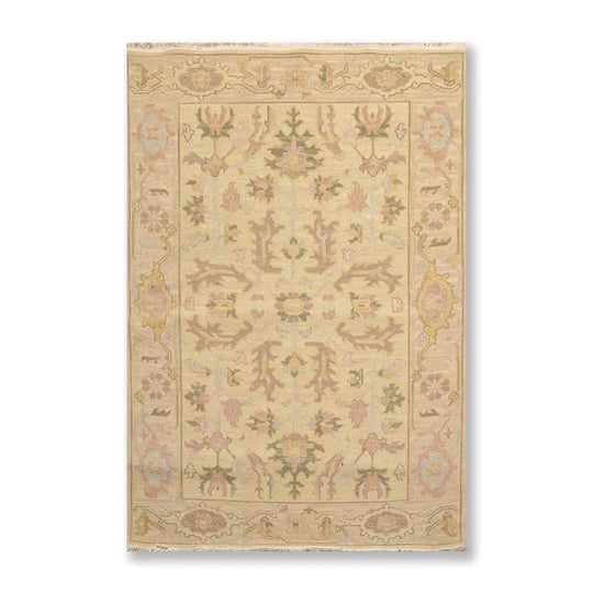 3'10" x 5'10" Hand Knotted 100% Wool Reversible Area Rug Dusty Green