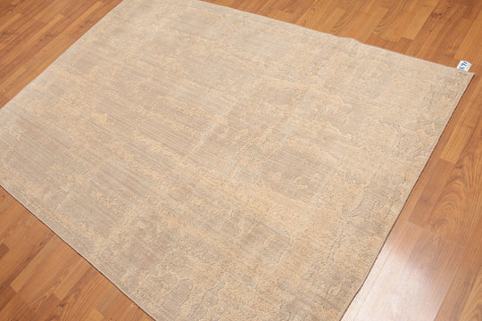 5' x 7' Handmade Modern 100% Wool Area rug Tan