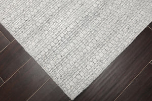 Multi Size Ivory, Grey Hand Tufted 100% Wool Modern & Contemporary Oriental Area Rug - Oriental Rug Of Houston