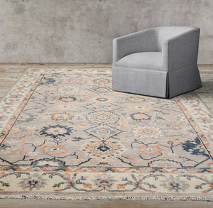 7’10" x 9’7” Arts & Crafts Turkish Oushak Hand Knotted Wool Area Rug Gray - Oriental Rug Of Houston