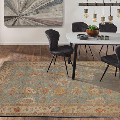 10’ x 14’2” Muted Oushak Hand Knotted Wool Traditional Area Rug Aqua - Oriental Rug Of Houston