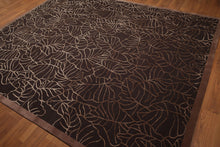 8'x10' Hand Knotted 200 KPSI extra dense pile Tibetan Wool & Silk area rug Brown - Oriental Rug Of Houston