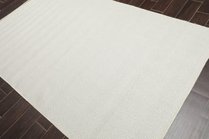 Multi Size Ivory, Gray Hand Woven 100% Wool Flatweave Modern & Contemporary Oriental Area Rug - Oriental Rug Of Houston