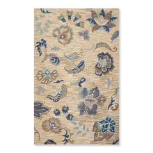 5' x 8' Handmade Wool Loop Pile Floral Traditional Oriental Area Rug Beige - Oriental Rug Of Houston