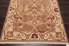 3'10" x 5'10" Hand Knotted Wool High Low Pile Area Rug Brown - Oriental Rug Of Houston