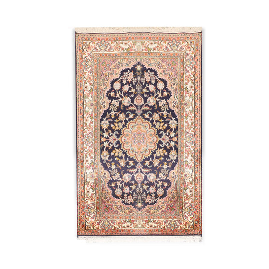 Persian Oriental Area Rug Hand Knotted 100% Silk Traditional Kashan 400 KPSI (2'6"x4')