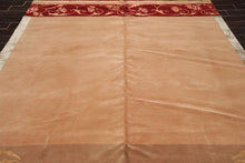 8' x 10' Hand Knotted Superfine Wool & Silk Tibetan Oriental Area Rug Tan - Oriental Rug Of Houston
