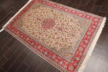 4'3"x6'3"Persian Oriental Area Rug Hand Knotted 100% Silk Traditional 400 KPSI - Oriental Rug Of Houston