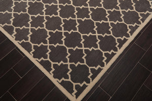 8 x 10 Handmade 100% Wool Traditional Oriental Area rug Modern Gray & Ivory - Oriental Rug Of Houston