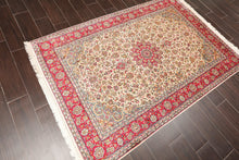 4'3"x6'3"Persian Oriental Area Rug Hand Knotted 100% Silk Traditional 400 KPSI - Oriental Rug Of Houston