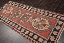 3'8" x 8'11" Hand Knotted 100% Wool Antique Caucasian Runner Area Rug Rust - Oriental Rug Of Houston