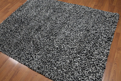 6x9 Black, White Handmade 100% Hemp Khaki Dhurry Flatweave Oriental Area Rug - Oriental Rug Of Houston