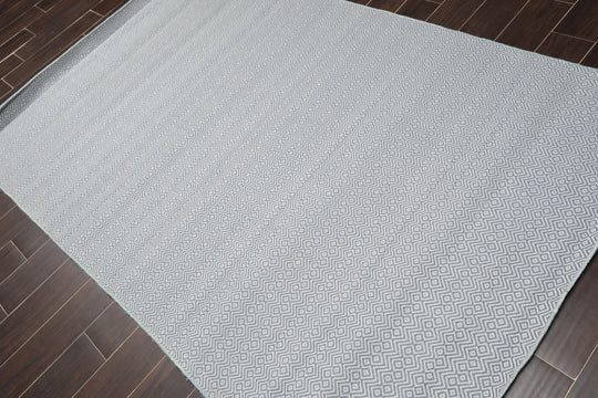 Multi Size Tone on Tone Blue Hand Tufted Wool Modern & Contemporary Oriental Area Rug