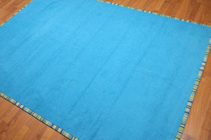 5' x 8' Handmade Coastal Mediterranean Blue Area rug Blue - Oriental Rug Of Houston