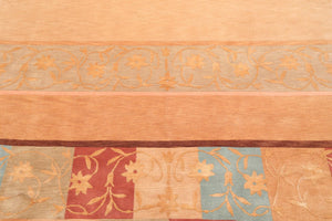 6' x 9' Hand Knotted Superfine Wool & Silk Tibetan Modern Area Rug Tan - Oriental Rug Of Houston