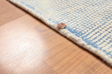 5' x 7' Handmade Graphic Area Rug Contemporary 100% Wool Blue - Oriental Rug Of Houston