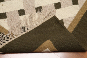 5' x 7' Hand woven Vintage Afghan Kilim 100% wool Area rug Beige - Oriental Rug Of Houston