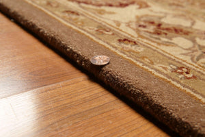 5'6" X 8'6" handmade 100% wool Traditional Oriental Area Rug Brown - Oriental Rug Of Houston