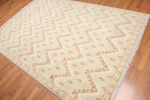 6' x 9' Hand Knotted IKAT Design 100% Area rug Aqua - Oriental Rug Of Houston