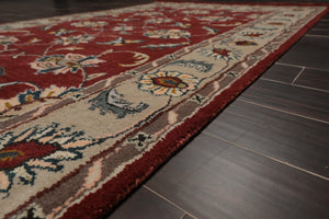 5' x 8' Handmade 100% Wool Traditional Oriental Area Rug Plum