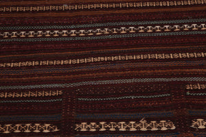 3'8" x 4'8" Hand Woven Afghani Tribal Kilim 100% Wool area rug Rust