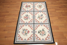 4x6 Ivory Hand Woven Needlepoint Aubusson 100% Wool Traditional Oriental Area Rug - Oriental Rug Of Houston
