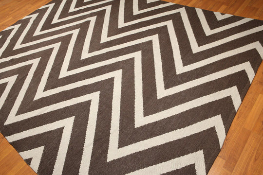 8x10 Beige Hand Knotted 100% Wool Traditional Kilim Oriental Area Rug