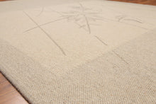 5'3" x 7'4" Contemporary Flat Pile Belgian 100% Wool Area Rug Beige
