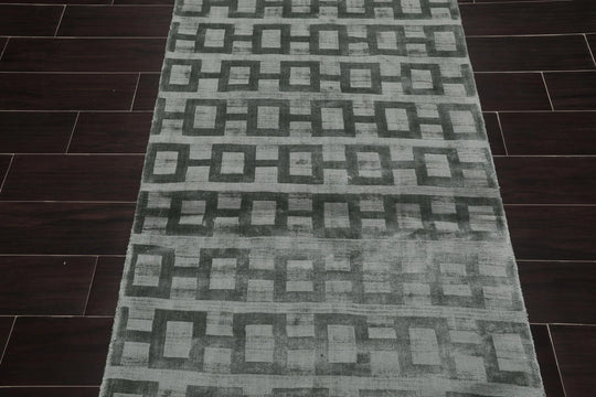 3' x 5' Handmade Art Silk Loop & Cut Pile Oriental Area Rug Contemporary Slate