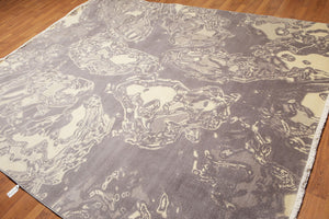 8' x 10' Modern 100% Wool Oriental Area rug 8x10 ft Gray