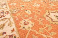 3'10" x 5'10" Hand Knotted Wool High Low Pile Area Rug Orange - Oriental Rug Of Houston