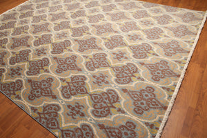 9' x 12' Hand knotted Eclectic Print Wool Full Pile Oriental Area Rug - Oriental Rug Of Houston