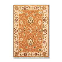 3'10" x 5'10" Hand Knotted Wool High Low Pile Area Rug Orange - Oriental Rug Of Houston