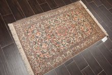 Persian Oriental Area Rug Hand Knotted 100% Silk Traditional Kashan 400 KPSI (2'8"x4'2") - Oriental Rug Of Houston