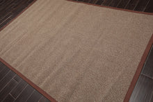 6' x 9' Machine Made 100% Wool Area Rug Contemporary Grey, Brown